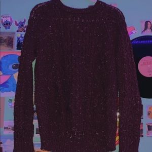 burgundy sweater